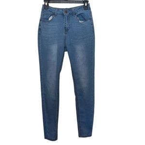 Encore Jeans High Rise Skinny Womens size 9 light blue wash